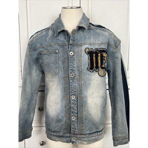 Mens Jean Jacket XL Denim Mad Blue Slim Fit